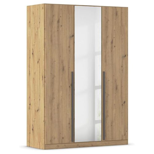 Rauch Alba 136cm 3 Door Mirror Wardrobe - Artisan Oak