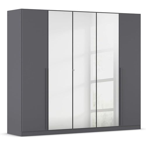 Rauch Alba 226cm 5 Door Mirror Wardrobe - Metallic Grey