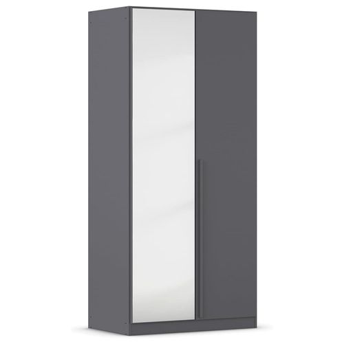 Rauch Alba 91cm 2 Door Mirror Wardrobe - Metallic Grey