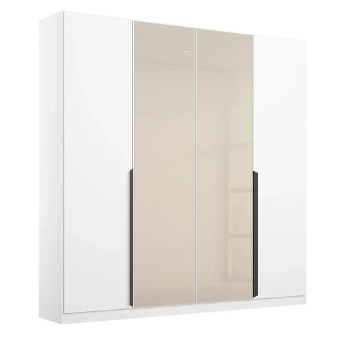 Rauch Artemis 181cm 4 Door Wardrobe - Alpine White and Champagne Glass