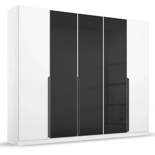 Rauch Artemis 226cm 5 Door Wardrobe - Alpine White and Basalt Glass