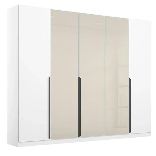 Rauch Artemis 226cm 5 Door Wardrobe - Alpine White and Champagne Glass