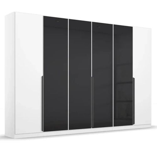 Rauch Artemis 271cm 6 Door Wardrobe - Alpine White and Basalt Glass