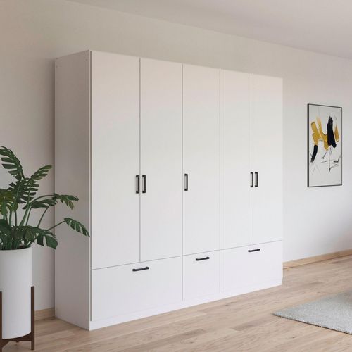 Rauch Bari 226cm 5 Door Wardrobe with Drawers - Alpine White