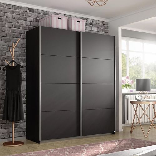 Rauch Belluno 181cm 2 Door Sliding Wardrobe - Metallic Dark Grey