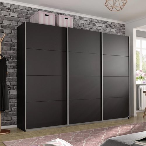 Rauch Belluno 271cm 3 Door Sliding Wardrobe - Metallic Dark Grey