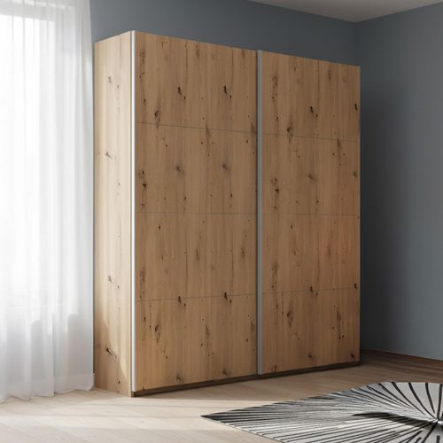 Beluga Extra Sliding Wardrobe - 137cm - 2 Door - Artisan Oak