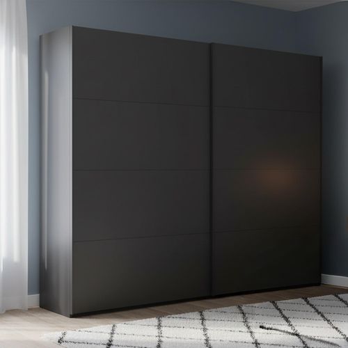 Beluga Extra Sliding Wardrobe - 226cm - 2 Door - Graphite