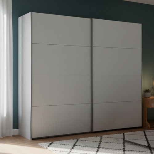 Beluga Extra Sliding Wardrobe - 226cm - 2 Door - Silk Grey