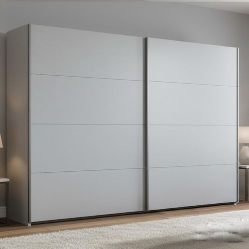 Beluga Extra Sliding Wardrobe - 271cm - 2 Door - Silk Grey