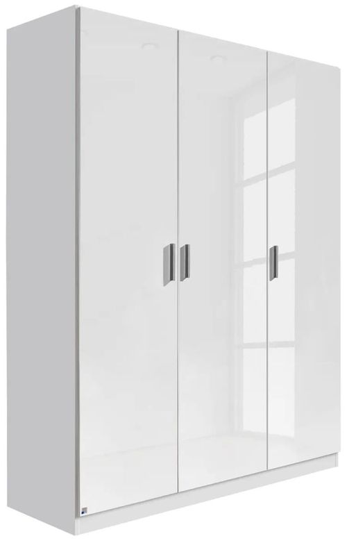 Rauch Celle 136cm White Gloss 3 Door Wardrobe