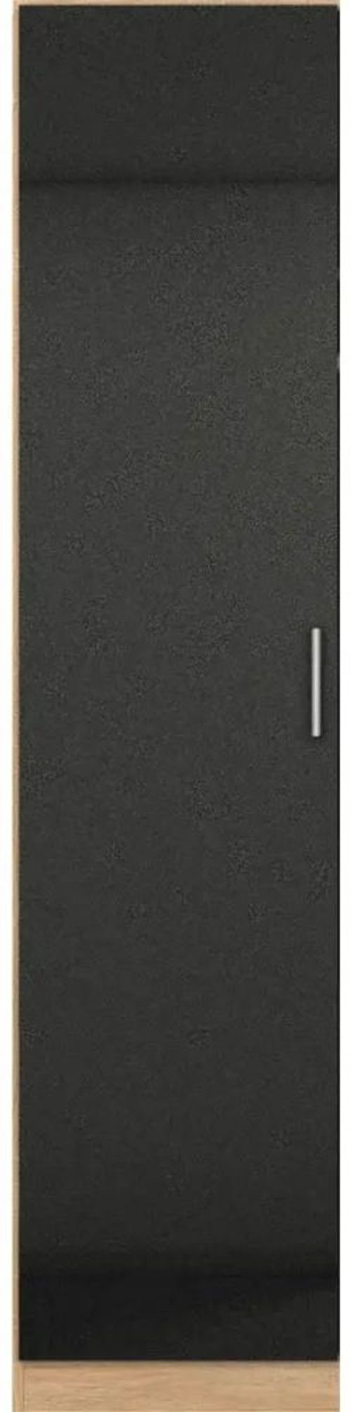 Rauch Celle 47cm Black and Oak Wardrobe - LH Door