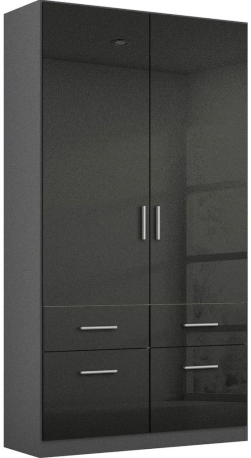 Rauch Celle 91cm 2 Door Black Wardrobe