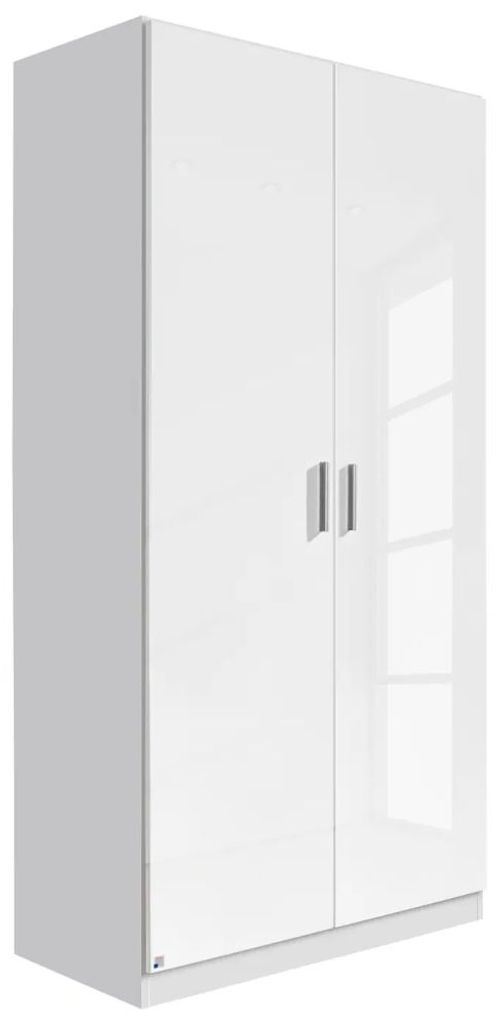 Rauch Celle 91cm White Gloss 2 Door Wardrobe