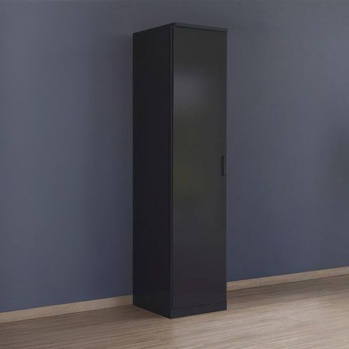 Rauch Celle Matt 47cm 1 LH Door Wardrobe - Metallic Dark Grey