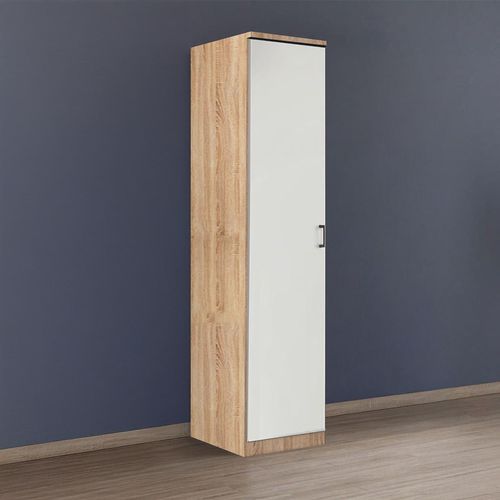 Rauch Celle Matt 47cm 1 LH Door Wardrobe - Sonoma Oak and Alpine White