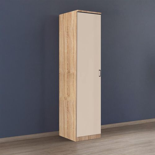Rauch Celle Matt 47cm 1 LH Door Wardrobe - Sonoma Oak and Champagne