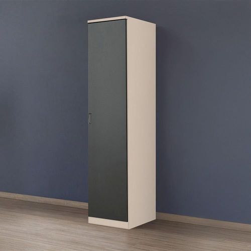 Rauch Celle Matt 47cm 1 RH Door Wardrobe - Champagne and Metallic Dark Grey
