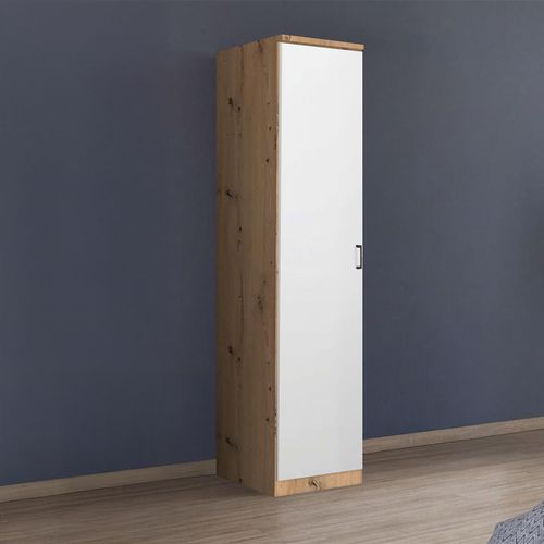 Rauch Celle Super 47cm 1 LH Door Wardrobe - Artisan Oak and Alpine White
