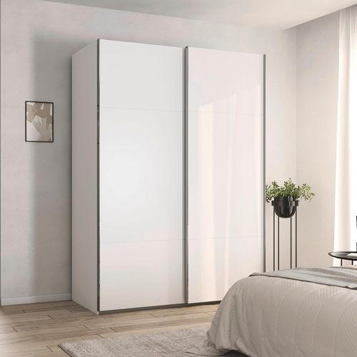 Rauch Contido 162cm 2 Door Sliding Wardrobe with Extras - Alpine White