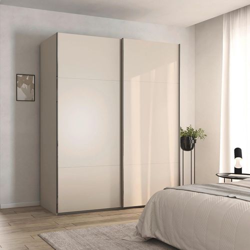 Rauch Contido 181cm 2 Door Sliding Wardrobe with Extras - Champagne