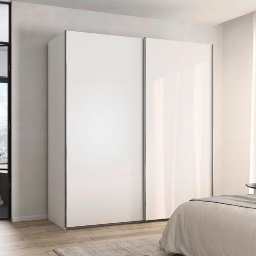 Rauch Contido 201cm 2 Door Sliding Wardrobe with Extras - Alpine White
