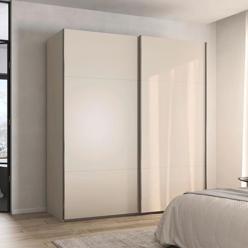Rauch Contido 201cm 2 Door Sliding Wardrobe with Extras - Champagne