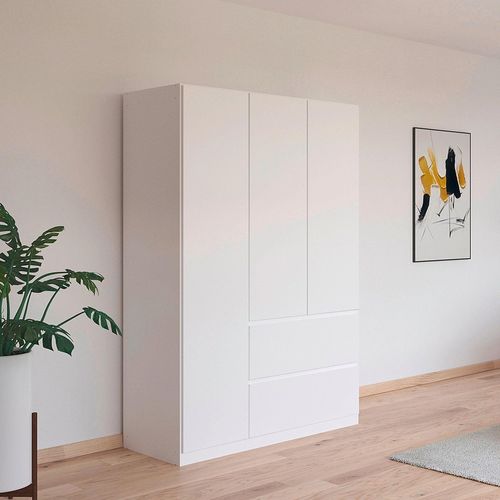 Rauch Costa 136cm 3 Door Wardrobe with Drawers - Alpine White