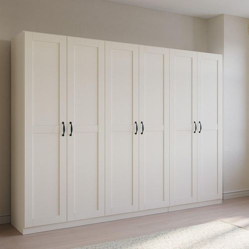 Rauch Cottage 271cm 6 Door Wardrobe - Alpine White