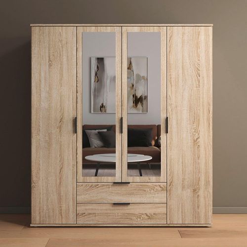 Rauch Essea 168cm 4 Door Combi Wardrobe - Sonoma Oak