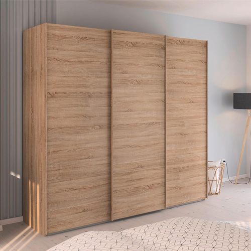 Rauch Evelyn 242cm 3 Door Sliding Wardrobe - Sonoma Oak