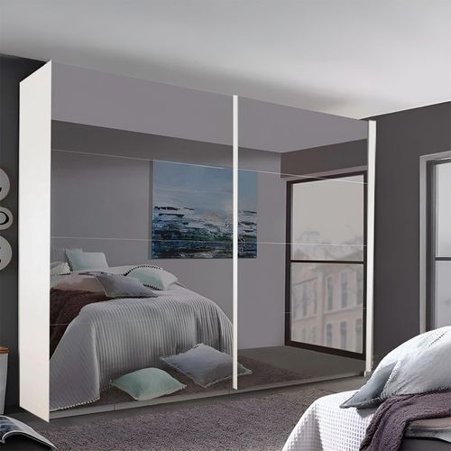 Rauch Filo 226cm 2 Door Mirrored Sliding Wardrobe - Alpine White
