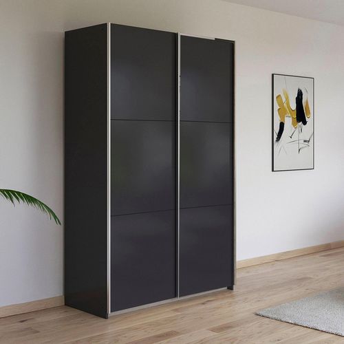 Rauch Kronach 131cm 2 Door Sliding Wardrobe - Metallic Dark Grey