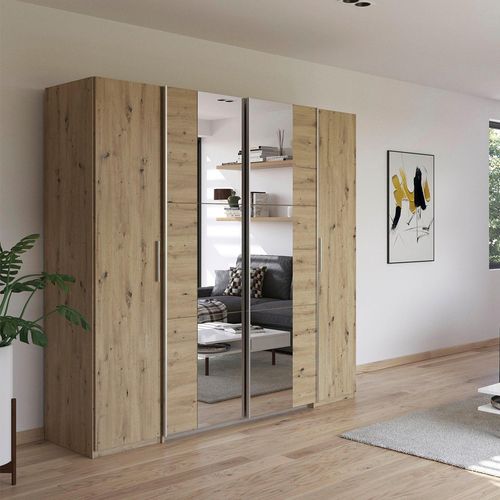 Rauch Kronach 225cm 4 Door Wardrobe with Mirror - Artisan Oak