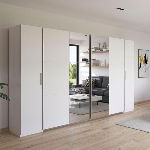 Rauch Kronach 354cm 4 Door Wardrobe with Mirror - Alpine White