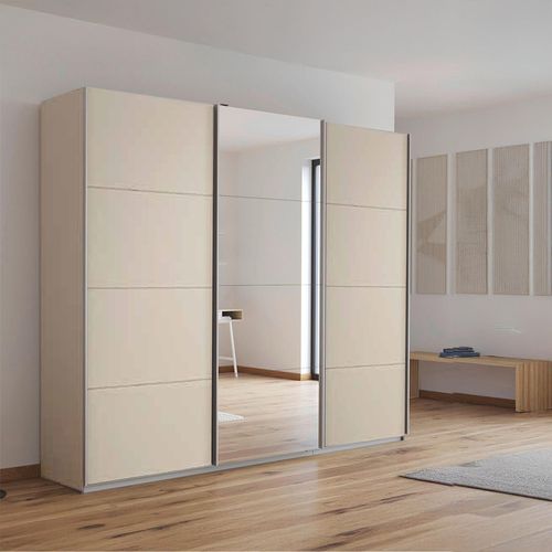 Rauch Kulmbach 203cm 3 Door Sliding Wardrobe with Mirror - Champagne