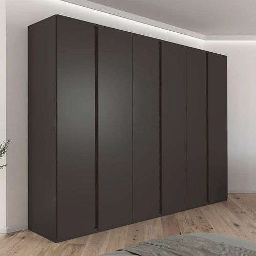 Rauch Luana 301cm 6 Door Wardrobe - Graphite and Atlantic Dark Oak