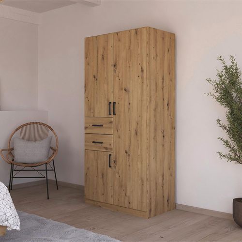 Rauch Maika 91cm 3 Door Wardrobe - H 197cm - Artisan Oak