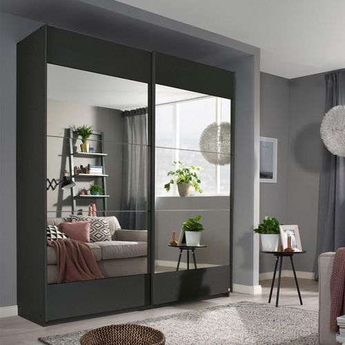Rauch Malibu 181cm 2 Door Sliding Wardrobe - Metallic Dark Grey