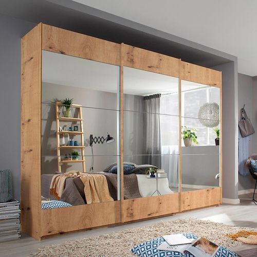 Rauch Malibu 271cm 3 Door Sliding Wardrobe - Artisan Oak