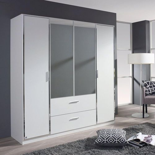 Rauch Marl 181cm 4 Door Combi Wardrobe - Alpine White