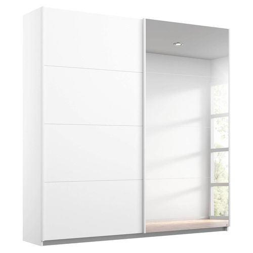Rauch Memphis 181cm 2 Door Sliding Wardrobe with Mirror - Alpine White