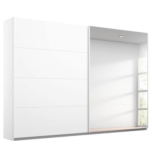 Rauch Memphis 271cm 2 Door Sliding Wardrobe with Mirror - Alpine White