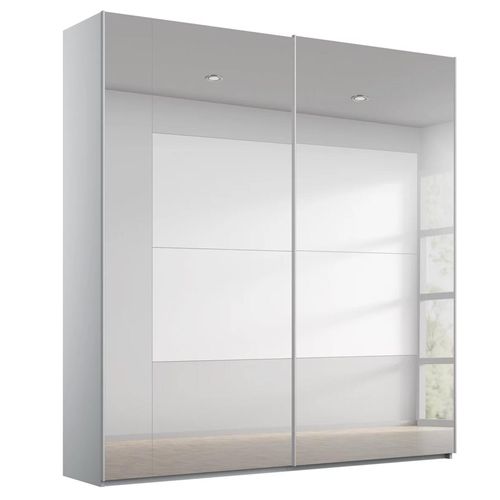 Rauch Miramar Type-4 181cm 2 Door Mirrored Sliding Wardrobe - Silk Grey