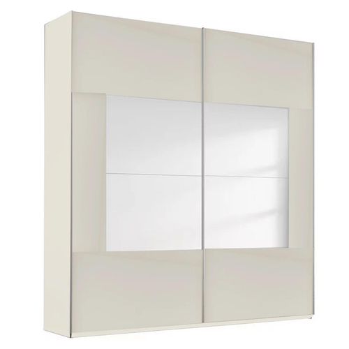 Rauch Miramar Type-4 181cm 2 Door Sliding Wardrobe - Champagne and Champagne Glass
