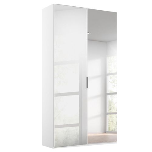 Rauch Miramar Type-5 101cm 2 Door Mirrored Wardrobe - Alpine White
