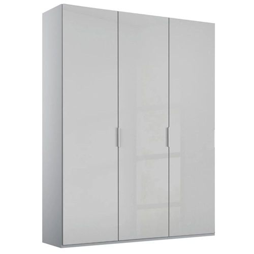 Rauch Miramar Type-5 151cm 3 Door Wardrobe - Silk Grey and Silk Grey Glass