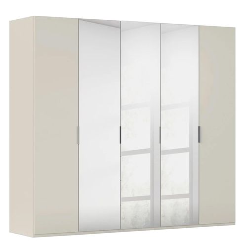 Rauch Miramar Type-5 251cm 5 Door Wardrobe with Mirror - Champagne and Champagne Glass