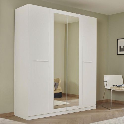 Rauch Modi 181cm 4 Door Wardrobe with Mirror - Alpine White