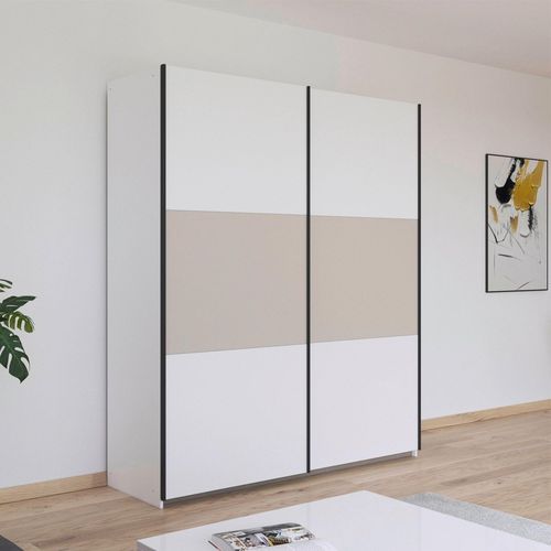 Rauch Neo 175cm 2 Door Sliding Wardrobe - Alpine White and Champagne